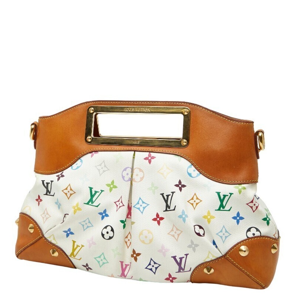 Louis Vuitton Judy Monogram Multicolor Handbag Bag Chain Shoulder Blanc White